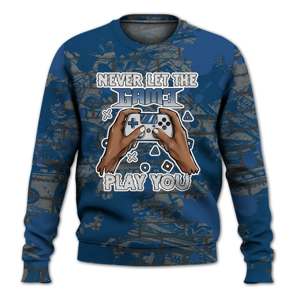 Sweatshirt To Match High OG Midnight Navy 1s - PlayGame Human Brick All Over Print
