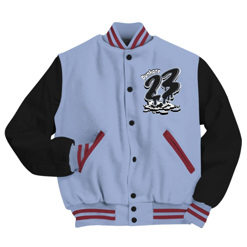 Varsity Jacket To Match Black Metallic 5s - Custom Name 23 Drip All Over Print