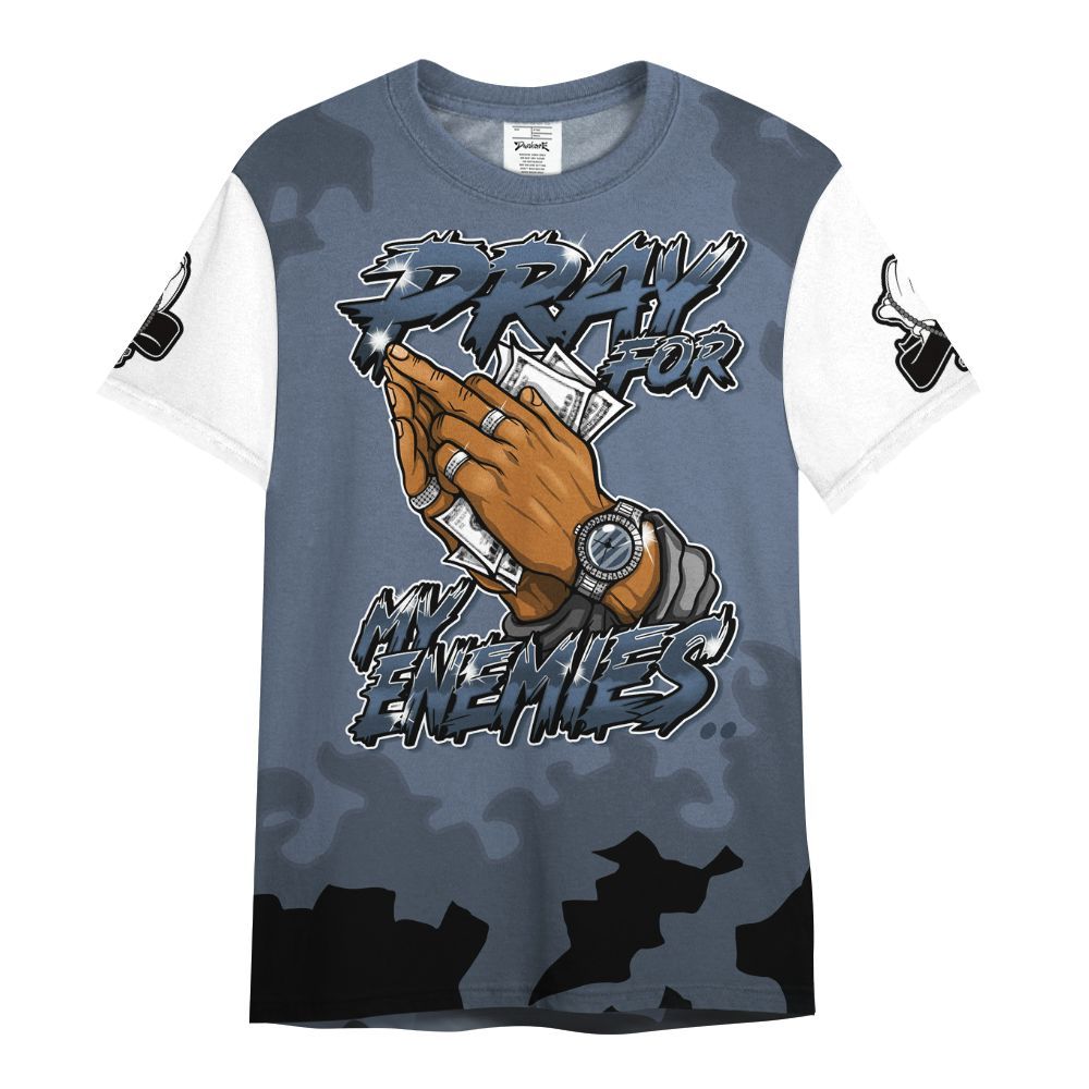 Shirt To Match Low Diffused Blue 11s - Prayed For Enemies Graphic Blessing All Over Print