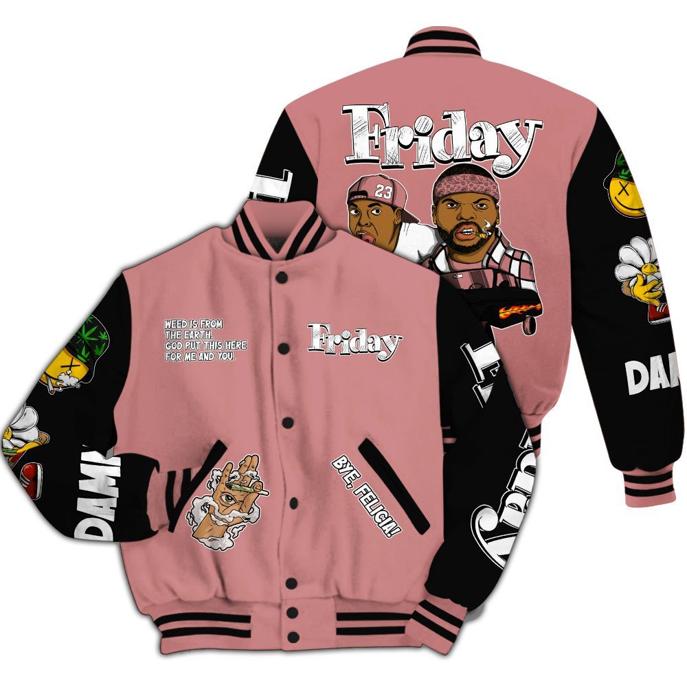 Varsity Jacket To Match Low OG Rust Pink 1s Shirt, Friday Sneaker Stress Style All Over Print