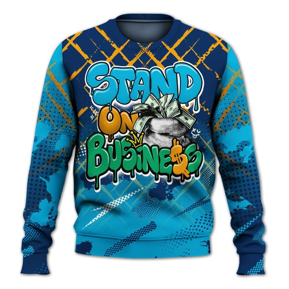 Sweatshirt To Match Dunk Low GS Electric Algae - Halftone Stand Business Dripping All Over Print