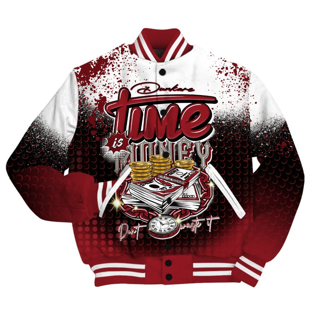 Varsity Jacket To Match High Black Toe Reimagined 1s Shirt, Halftone Time Is Money All Over Print