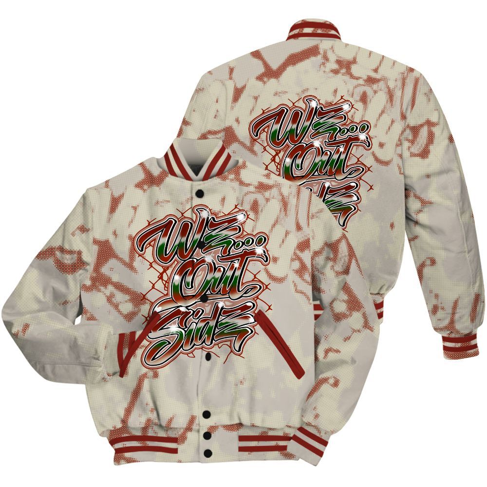 Varsity Jacket To Match El Grito 5s Shirt - We OutSider Graphic Street All Over Print