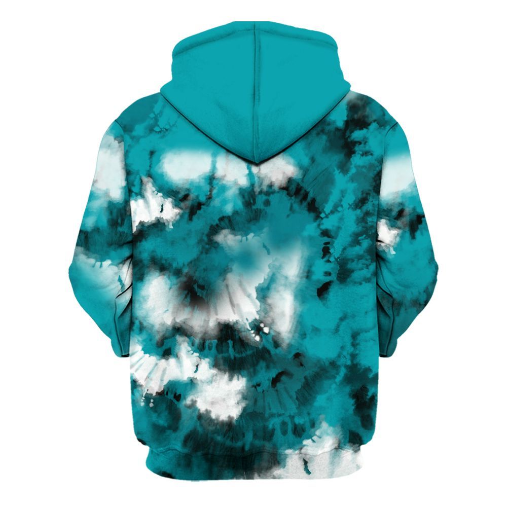 Hoodie To Match Air Griffey Max Aquamarine 1s - God Blessed Tie Dye All Over Print