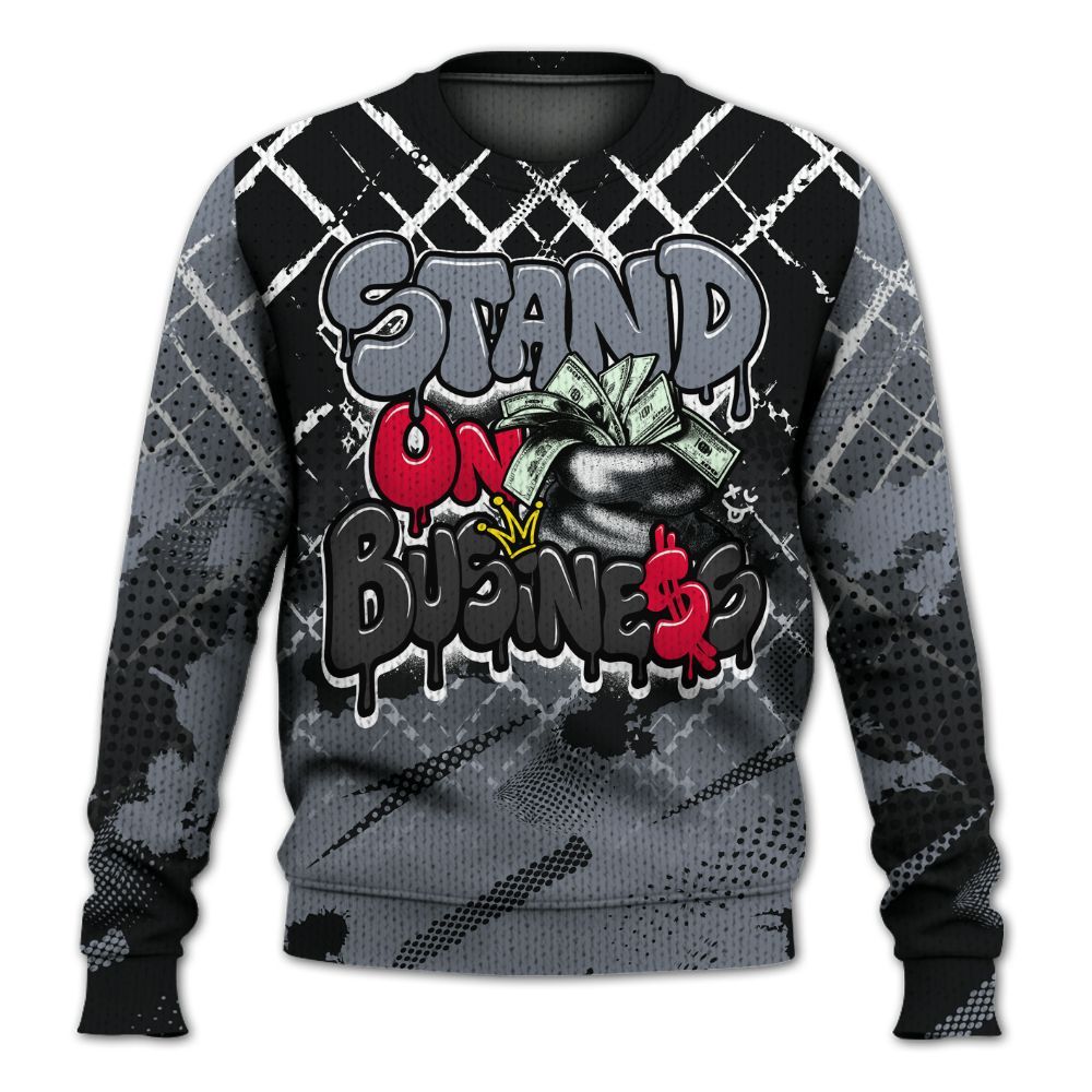 Knitted Sweater To Match Mid Black Metallic 1s - Halftone Stand Business Dripping