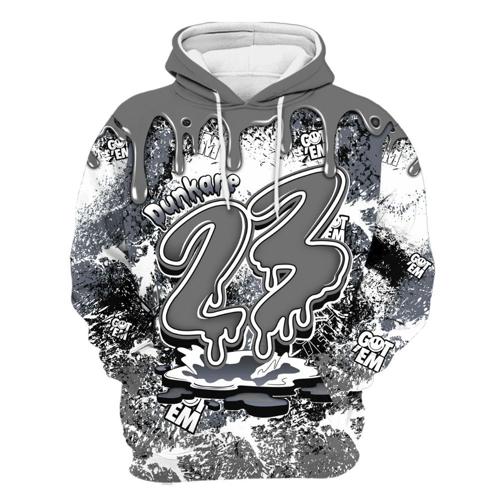 Hoodie To Match Cool Grey 6s - Dripping 23 Drip All Over Print
