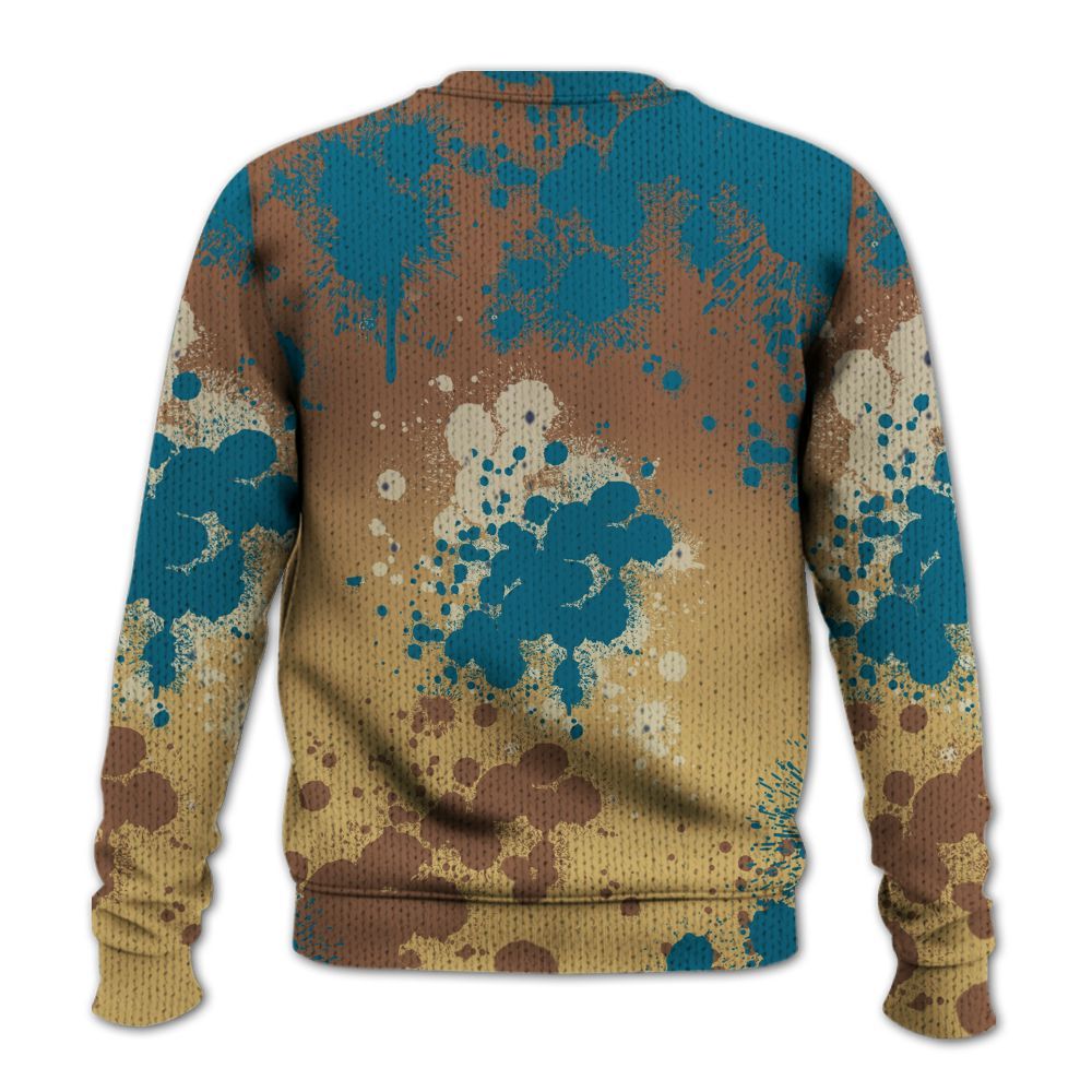 Knitted Sweater To Match Retro Cacao Wow 4s - God Blessed Ink Drip