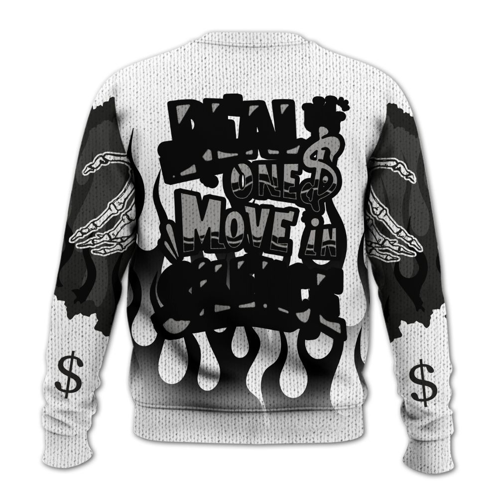 Sweater To Match OG Steel Grey 10s - Ones Move In Silence Graphic Trapped Graphic