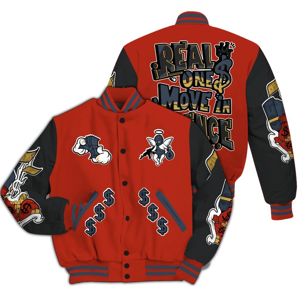 Varsity Jacket To Match Low Lucky Cat 1s - Ones Move In Silence Graphic All Over Print