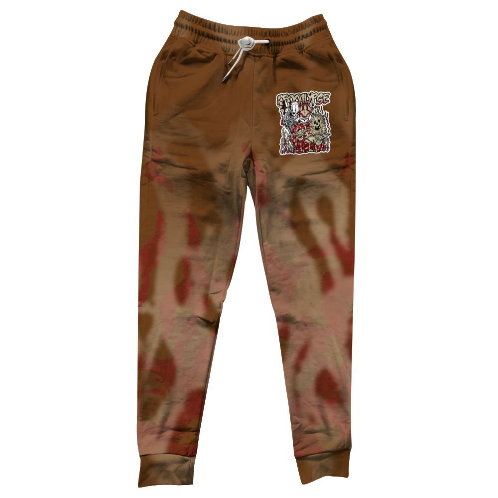 Sweatpant To Match Archaeo Brown 5s - Apocalypse Skeleton Burn All Over Print