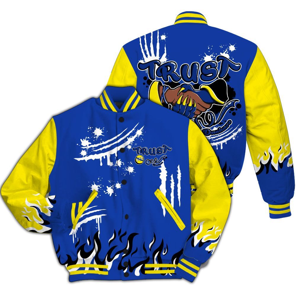 Varsity Jacket To Match Laney 14s - Graphic Trust No One All Over Print