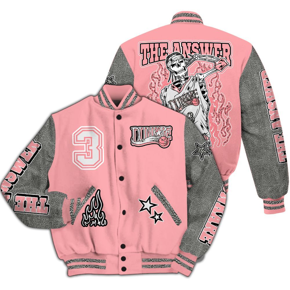 Varsity Jacket To Match Retro Wings 3s - Allen Answer Skeleton All Over Print