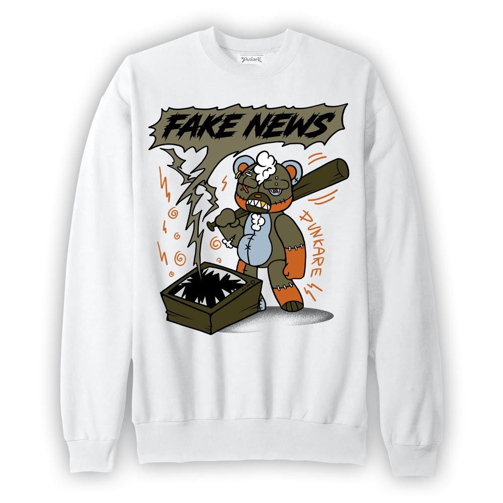 Sweatshirt To match Olive 5s Sweatshirt - False News Hugz Graphic