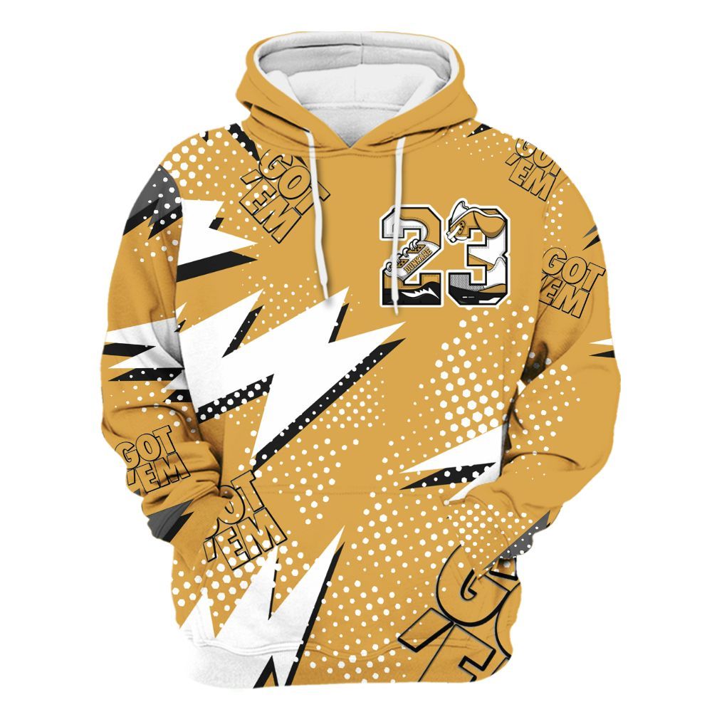 Hoodie To Match Low OG Rookie Of The Year 1s - Custom Name Number 23 5s All Over Print