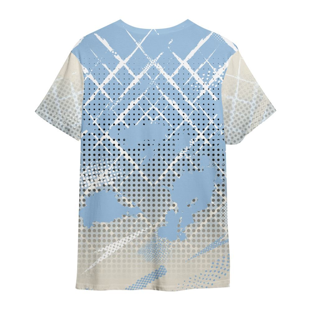 Shirt To Match Retro High OG Pale Ivory Psychic Blue 1s - Halftone Stand Business Dripping All Over Print