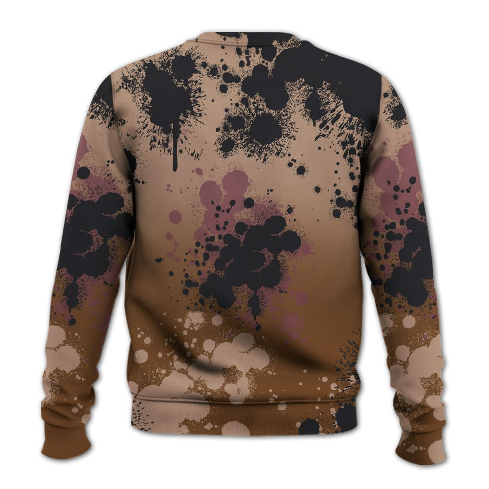Sweatshirt To Match Archaeo Brown 3s - God Blessed Ink Drip All Over Print
