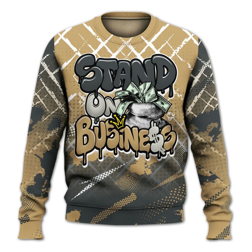 Sweatshirt To Match Black LD 1000 - Halftone Stand Business Dripping All Over Print