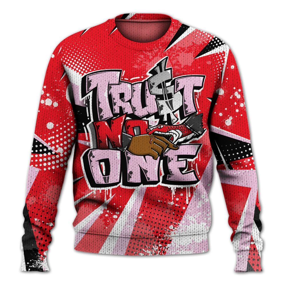 Knitted Sweater To Match Zoom Vomero 5 Valentine's Day 2025 - Poly Trust No One Dripping