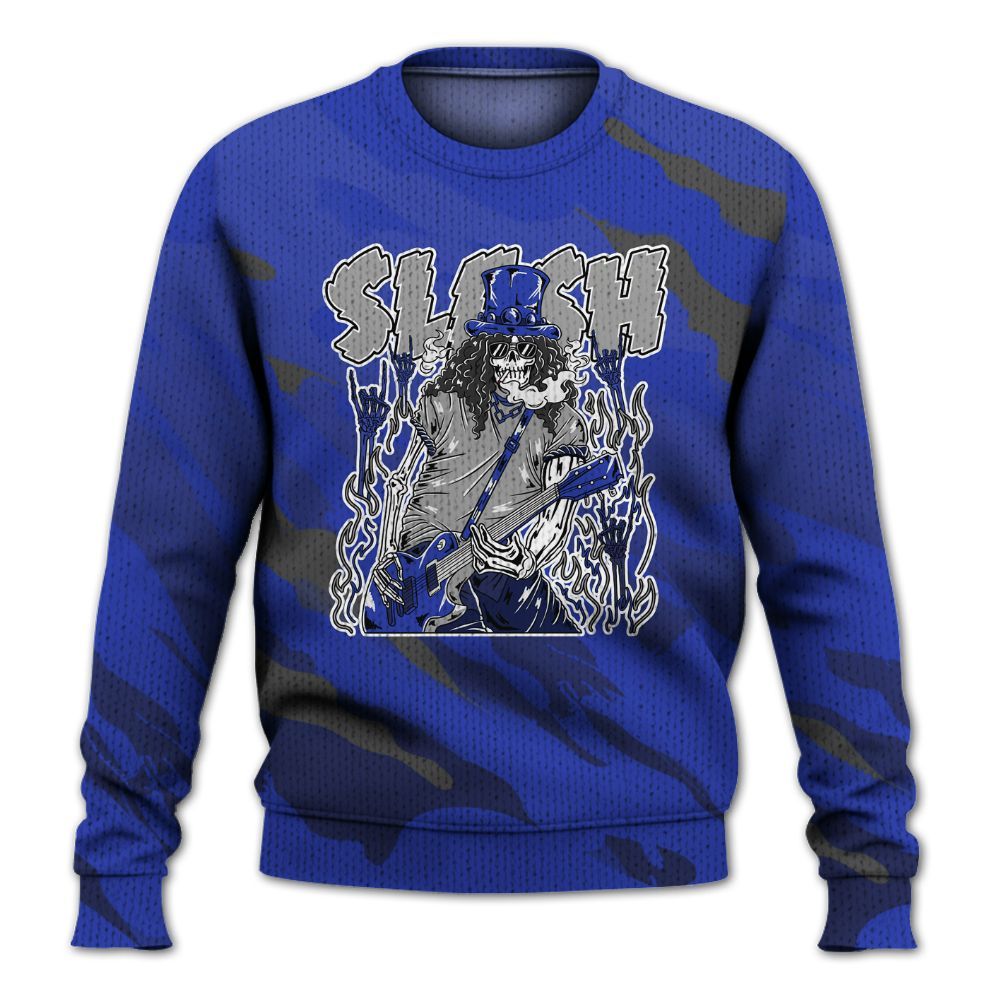Knitted Sweater To Match Air Max Plus Black Racer Blue - Slash Skeleton Colored