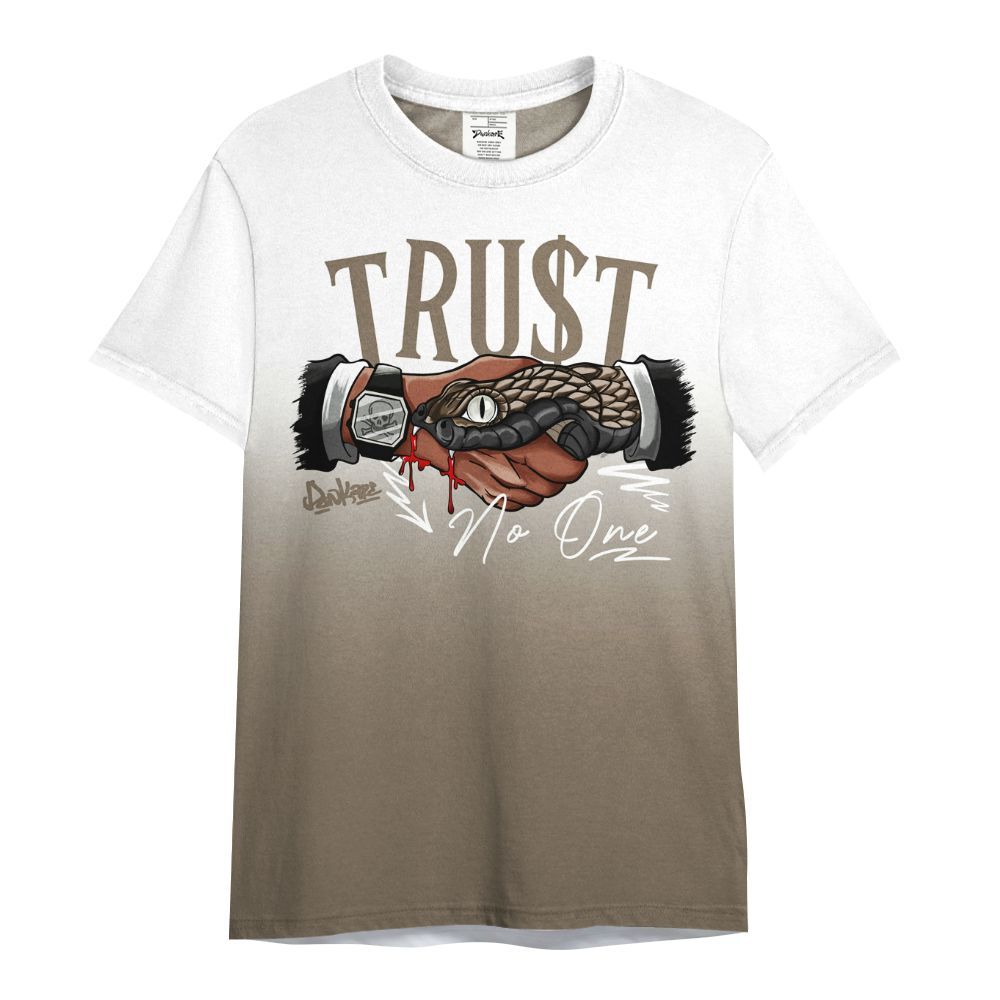 Shirt To Match Low OG Dark Mocha 1s - Snake Trust No One Drip All Over Print