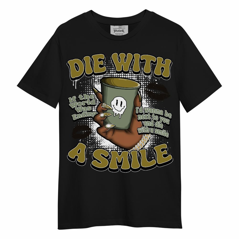 Shirt To Match Air Flightposite Metallic Gold - Die With A Smile Graphic Unisex Shirt