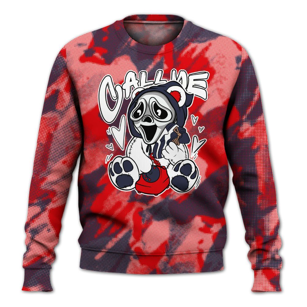 Sweatshirt To Match Low OG Howard University 1s - Call Me Bear Abstract Halftone All Over Print