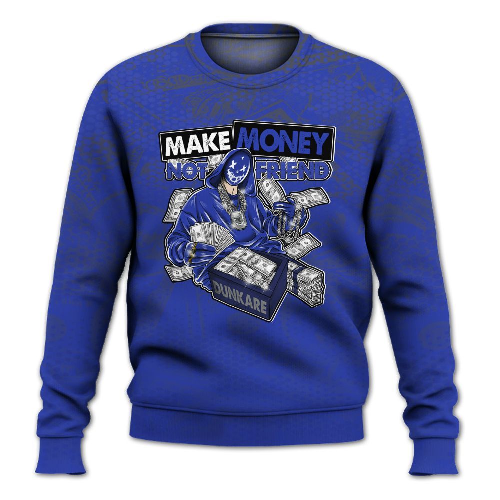 Sweatshirt To Match Air Max Plus Black Racer Blue - Make Moneys White All Over Print