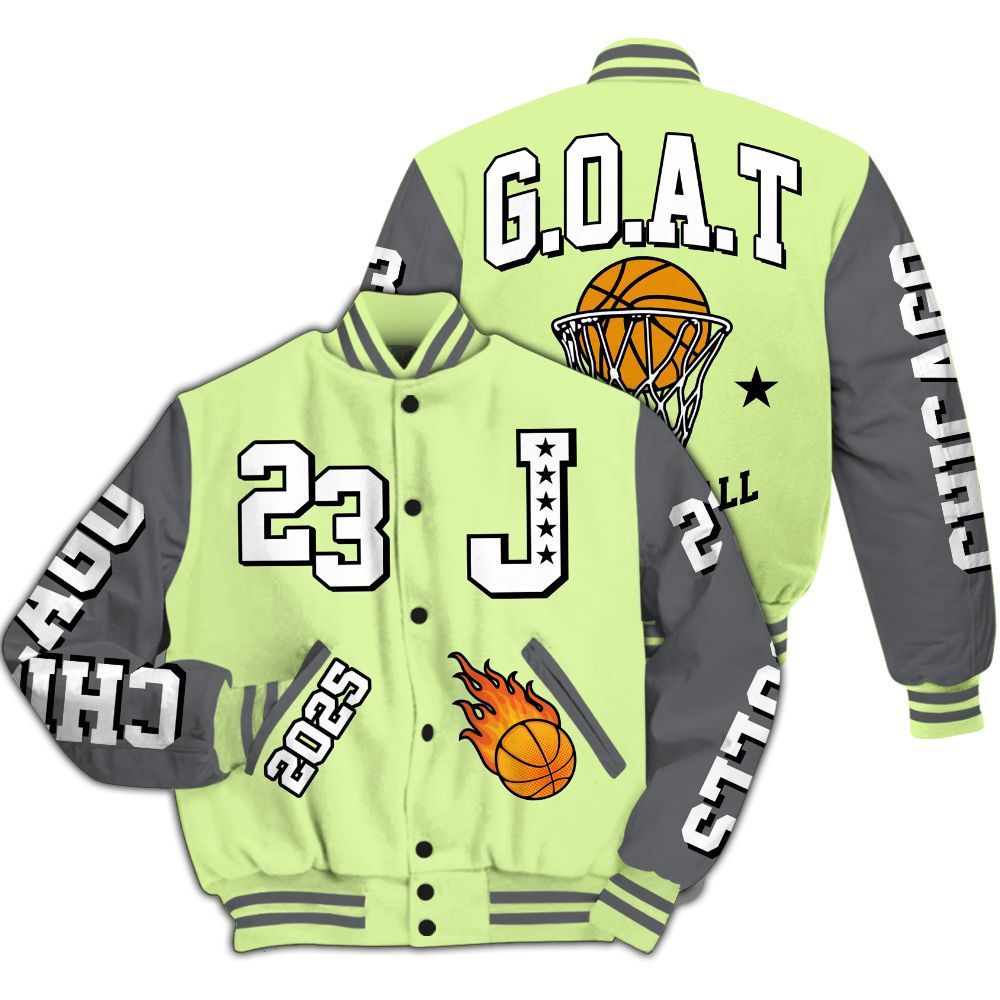 Varsity Jacket To Match Smoke Grey Volt TR 1s - Chicago 23 Basketball All Over Print