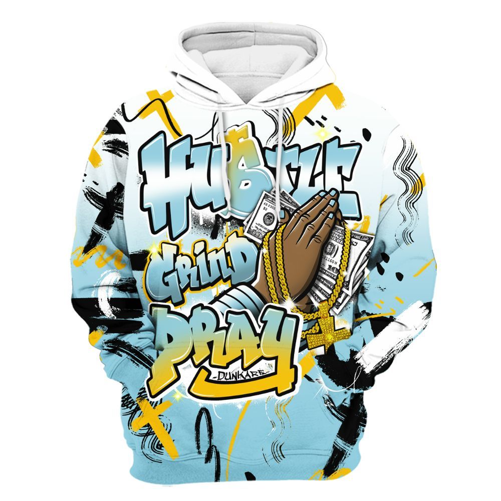 Hoodie To Match Dunk High Homer Simpson - Money Hustle Grind Pray All Over Print