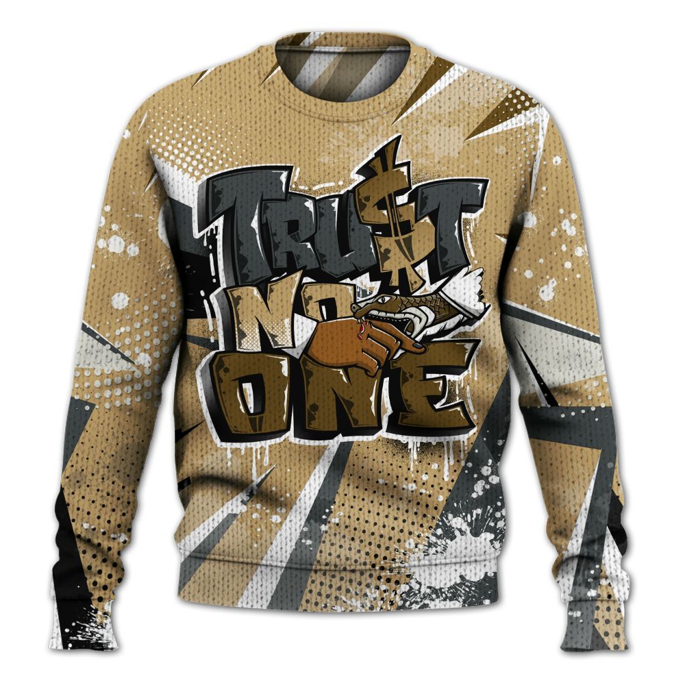 Knitted Sweater To Match Black LD 1000 - Poly Trust No One Dripping