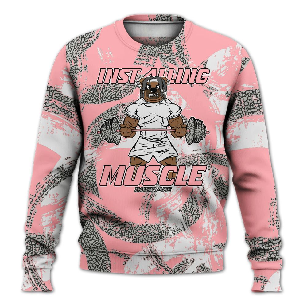 Sweatshirt To Match Retro Wings 3s - Installing Muscle Bear Circle Slpash All Over Print