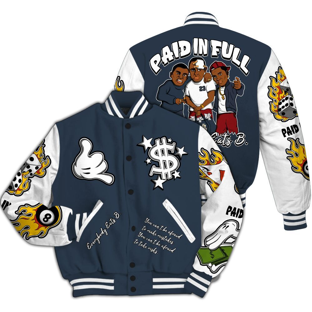 Varsity Jacket To Match Retro Olympic 6s - Everybody Paid In Full Graphic All Over Print