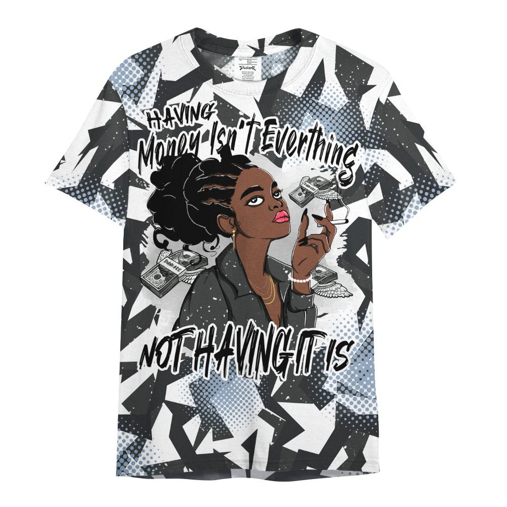 Shirt To Match Reverse Black White 6s - Having Money Isn't Everthing Retro All Over Print