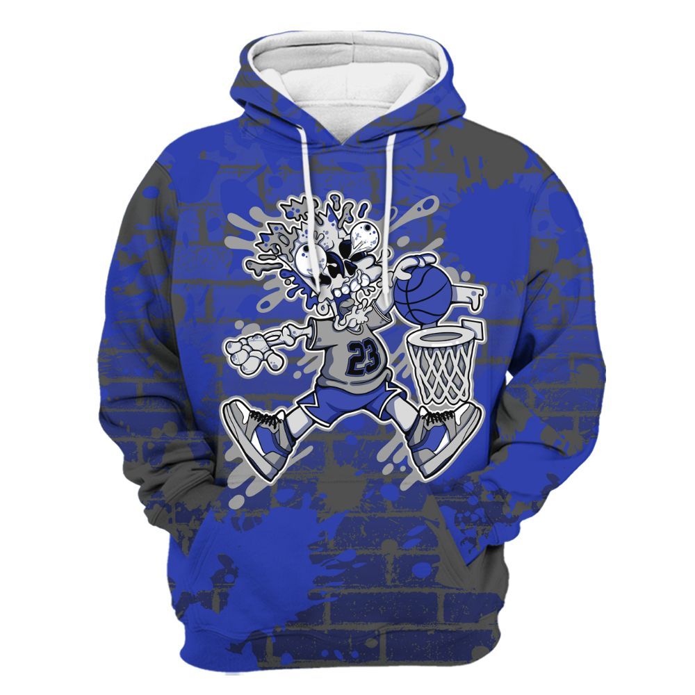 Hoodie To Match Air Max Plus Black Racer Blue - 85's Dunks Graphic Halloween All Over Print