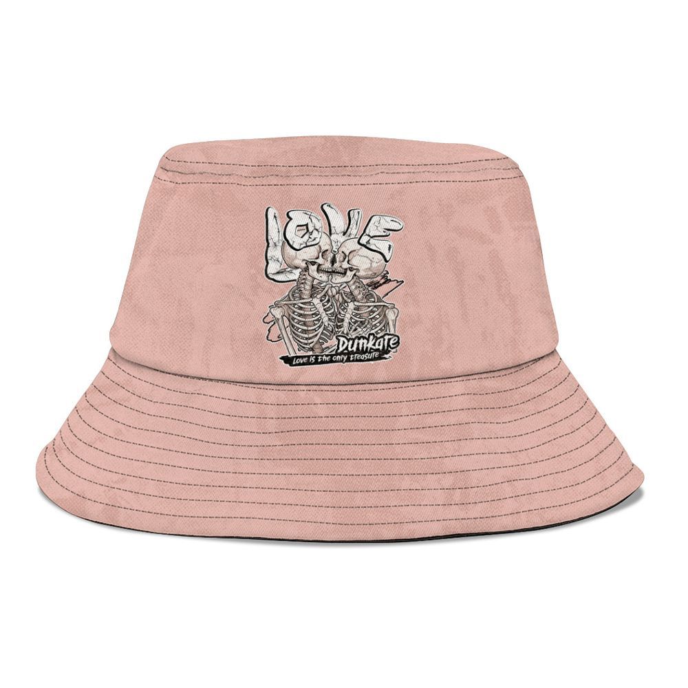 Bucket Hat To Match Dunk Low Pink Velvet - Skull Love Graphic