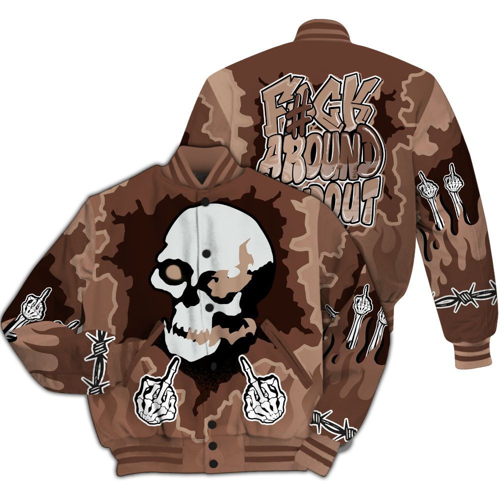 Varsity Jacket To Match KD 4 Christmas - F Around Find Out Graphic Trapped All Over Print