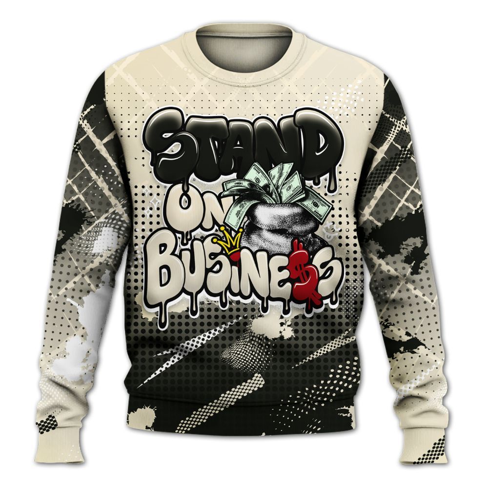 Sweatshirt To Match Retro Low OG Nitro 1s - Halftone Stand Business Dripping All Over Print