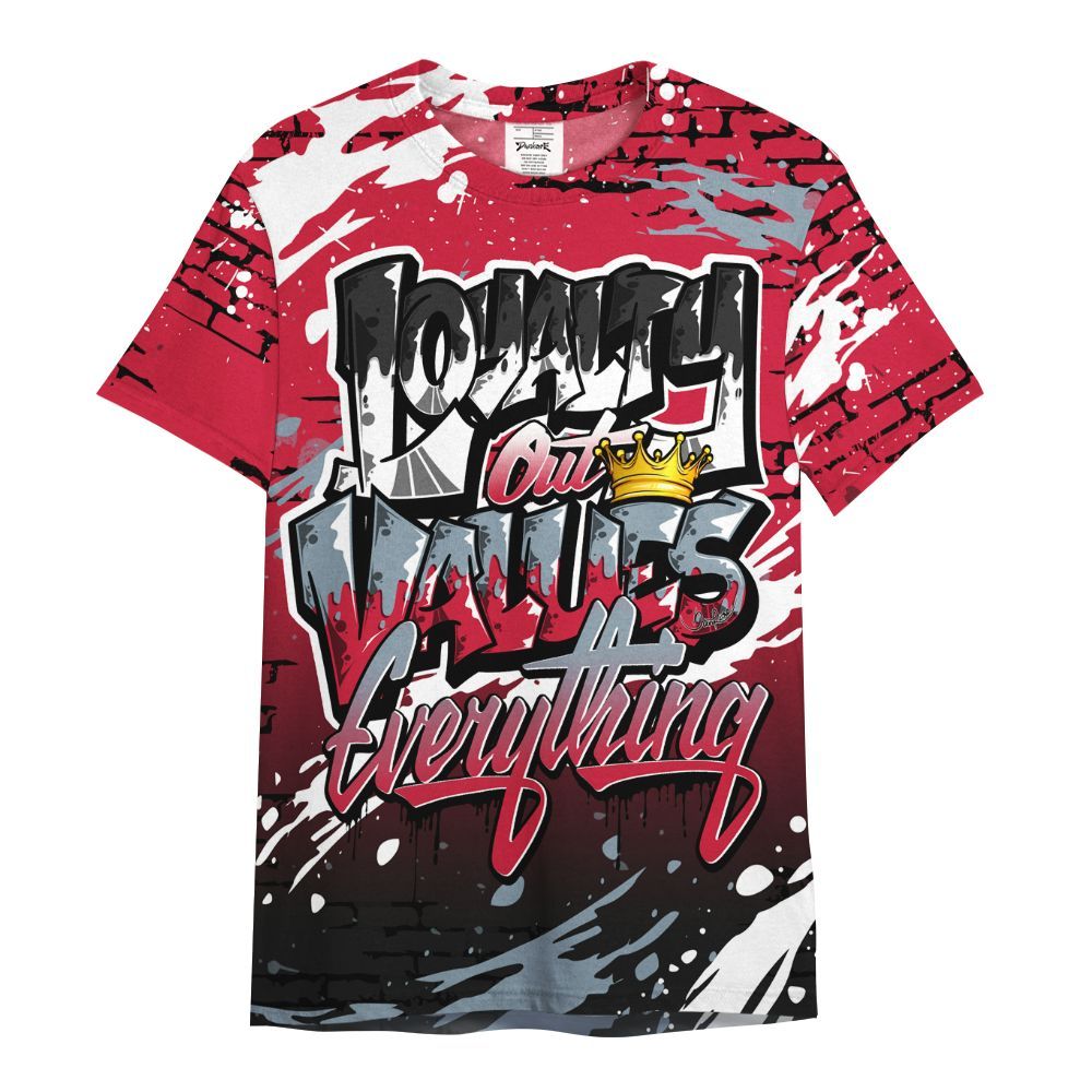 Shirt To Match Retro Infrared Salesman 6s - Values Of Loyalty Drip All Over Print