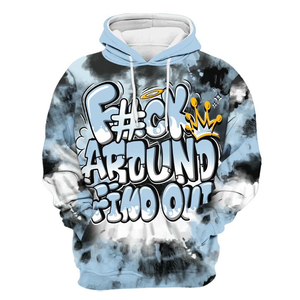 Hoodie To Match Foamposite One Psychic Blue - FK Around Find Out All Over Print