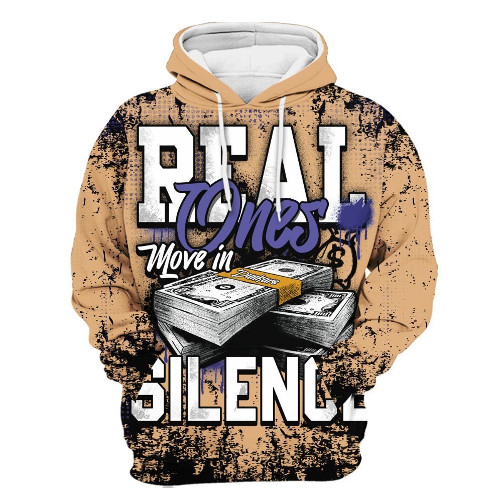 Hoodie To Match SE Afrobeats 7s - Move In Silence Money Street Retro All Over Print