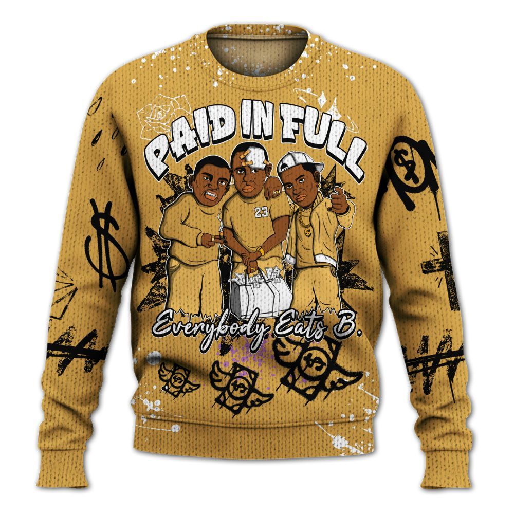 Sweater To Match Low OG Rookie Of The Year 1s - Everybody Paid In Full Crayon Graphic