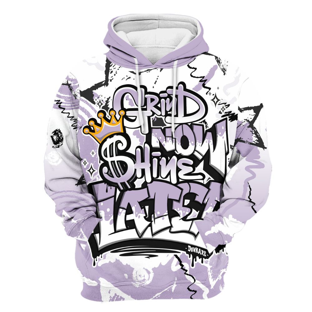 Hoodie To Match Low Pure Violet 11s - Grind Shine Later Drip All Over Print