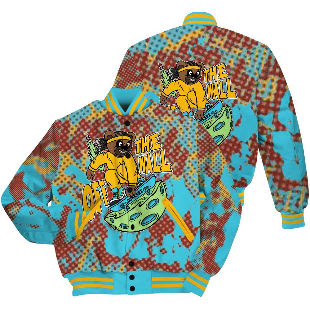 Varsity Jacket To Match SB Dunk Di'Orr Greenwood Shirt - Quirky Bear Street All Over Print
