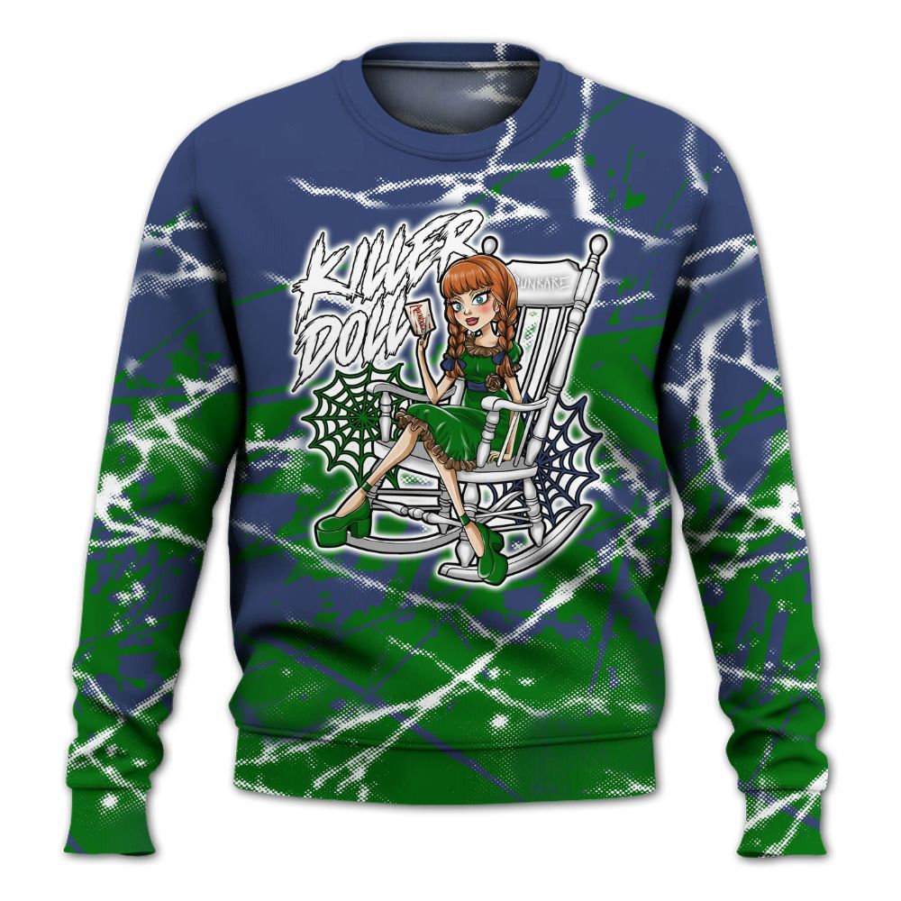 Sweatshirt To Match Midnight Navy 13s - Killer Doll-A Halloween Profound All Over Print