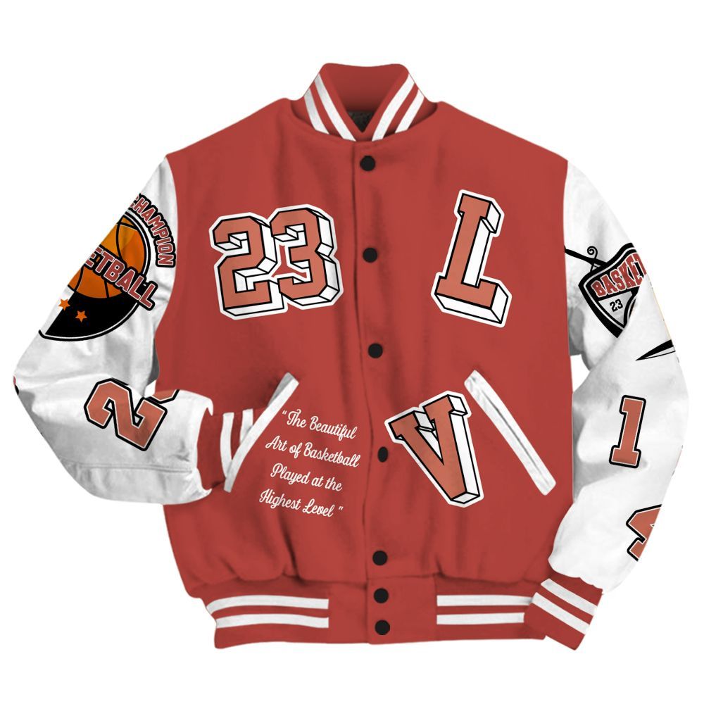 Varsity Jacket To Match Dune Red 13s - The GOAT Got Em Streetwear All Over Print