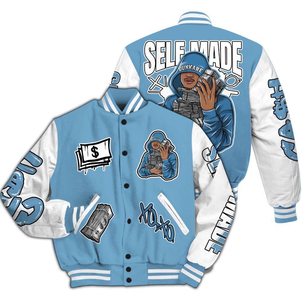 Varsity Jacket To Match High OG UNC Reimagined 1s - Selfmade All Over Print