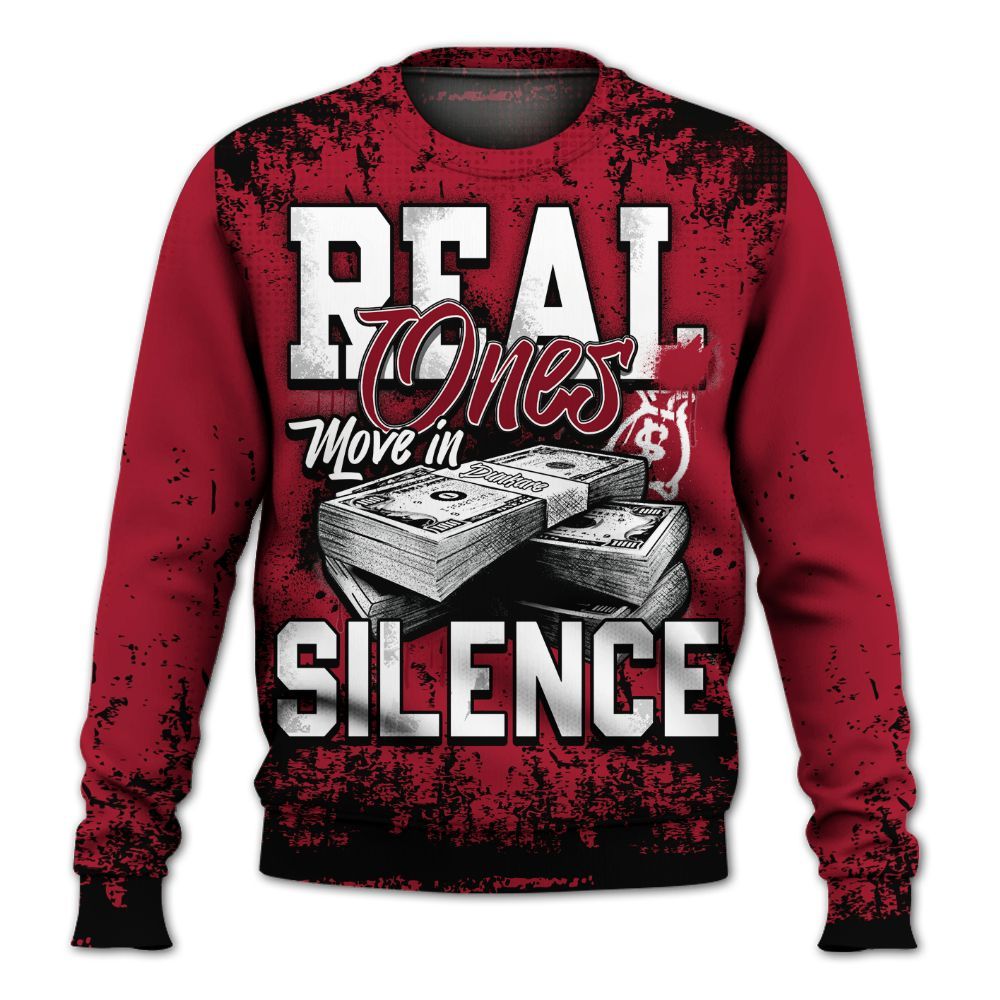 Sweatshirt To Match High OG Black Toe Reimagined 1s - Move In Silence Money Street Retro All Over Print