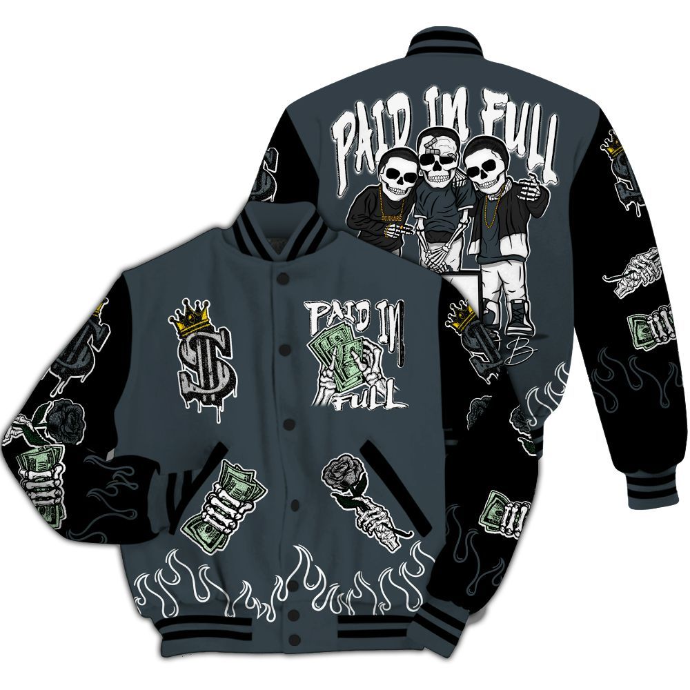 Varsity Jacket To Match Air Max Sunder Gore Tex Black - Fire Everybody Paid In All Over Print