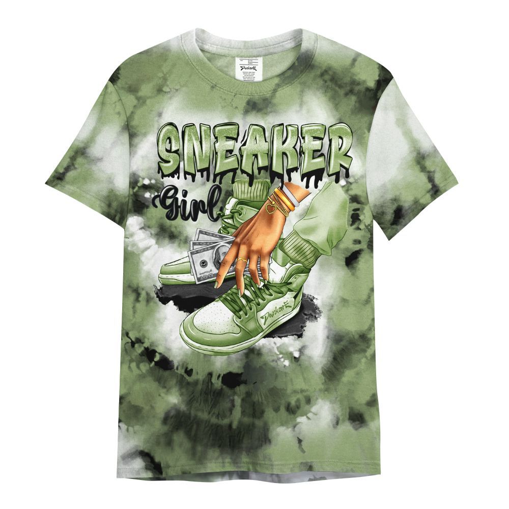 Shirt To Match Oil Green 4s - SNEAKER Girl Money Drip Tie Dye All Over Print