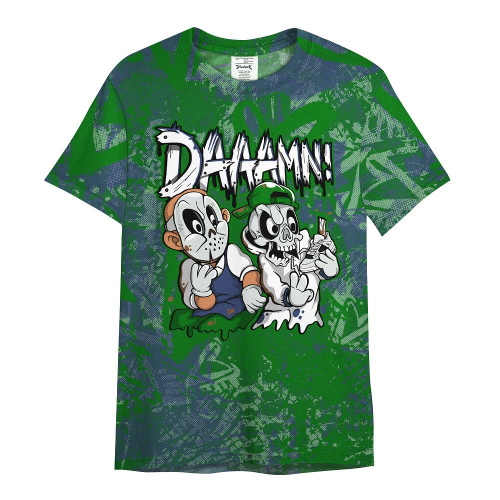 Shirt To Match Midnight Navy 13s - Damn Shoe Graphic Heart Grunge All Over Print